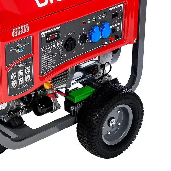 GERADOR DE ENERGIA A GASOLINA 19,5HP 13KVA 220V COM PARTIDA ELÉTRICA BRANCO - Image 2