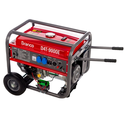 GERADOR DE ENERGIA À GASOLINA 16.5HP 9KVA MONOFÁSICO 110/220V AVR B4T 9000E COM PARTIDA ELÉTRICA BRANCO