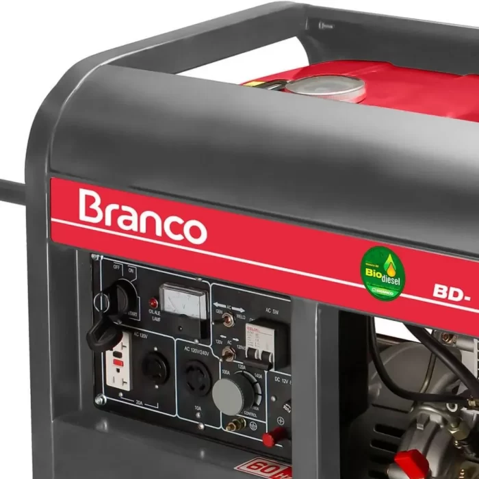 MOTOSOLDADOR / GERADOR À DIESEL 10CV 2,2KW 220V PARTIDA MANUAL BD-W190 - BRANCO - Image 3